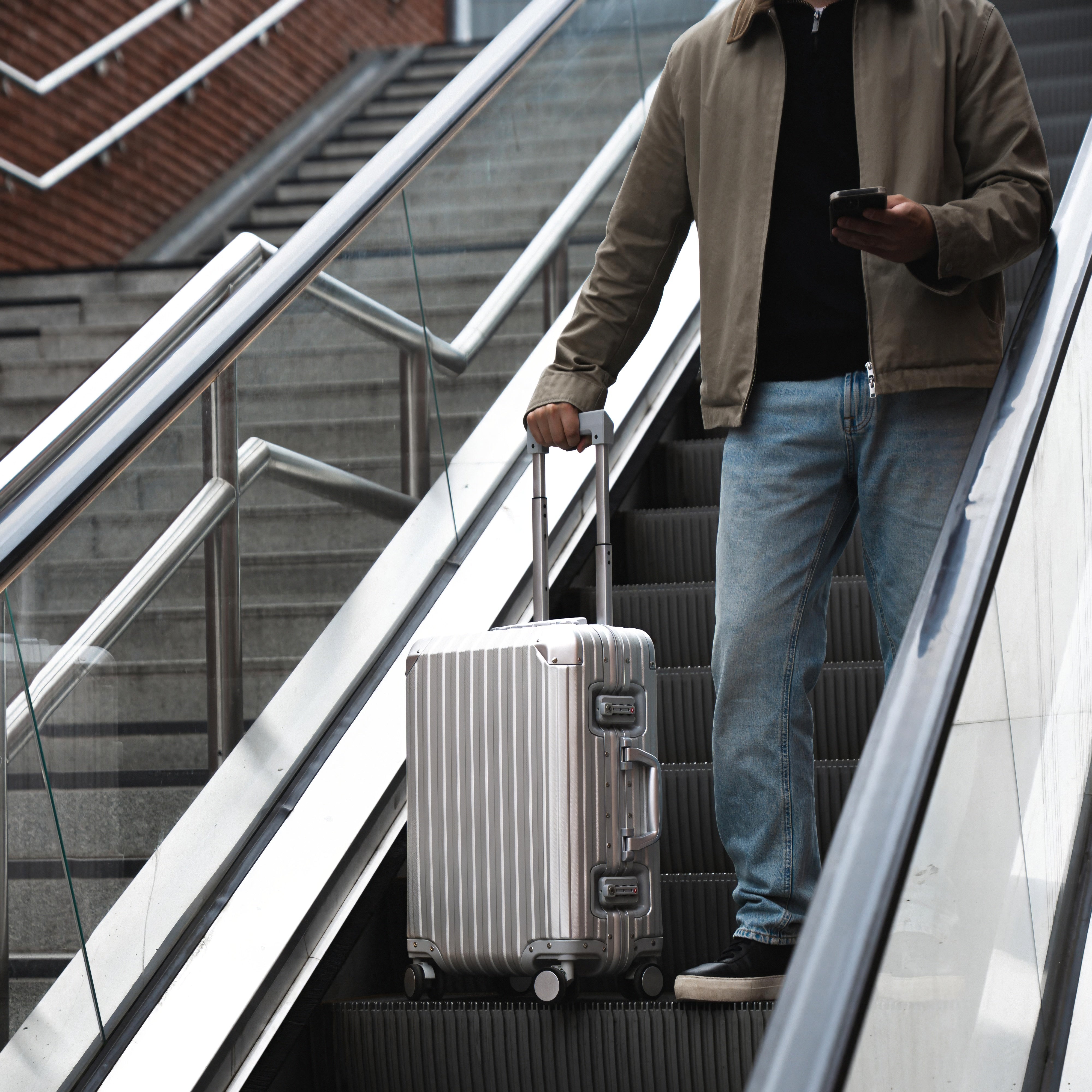 Silver Aluminum Suitcase