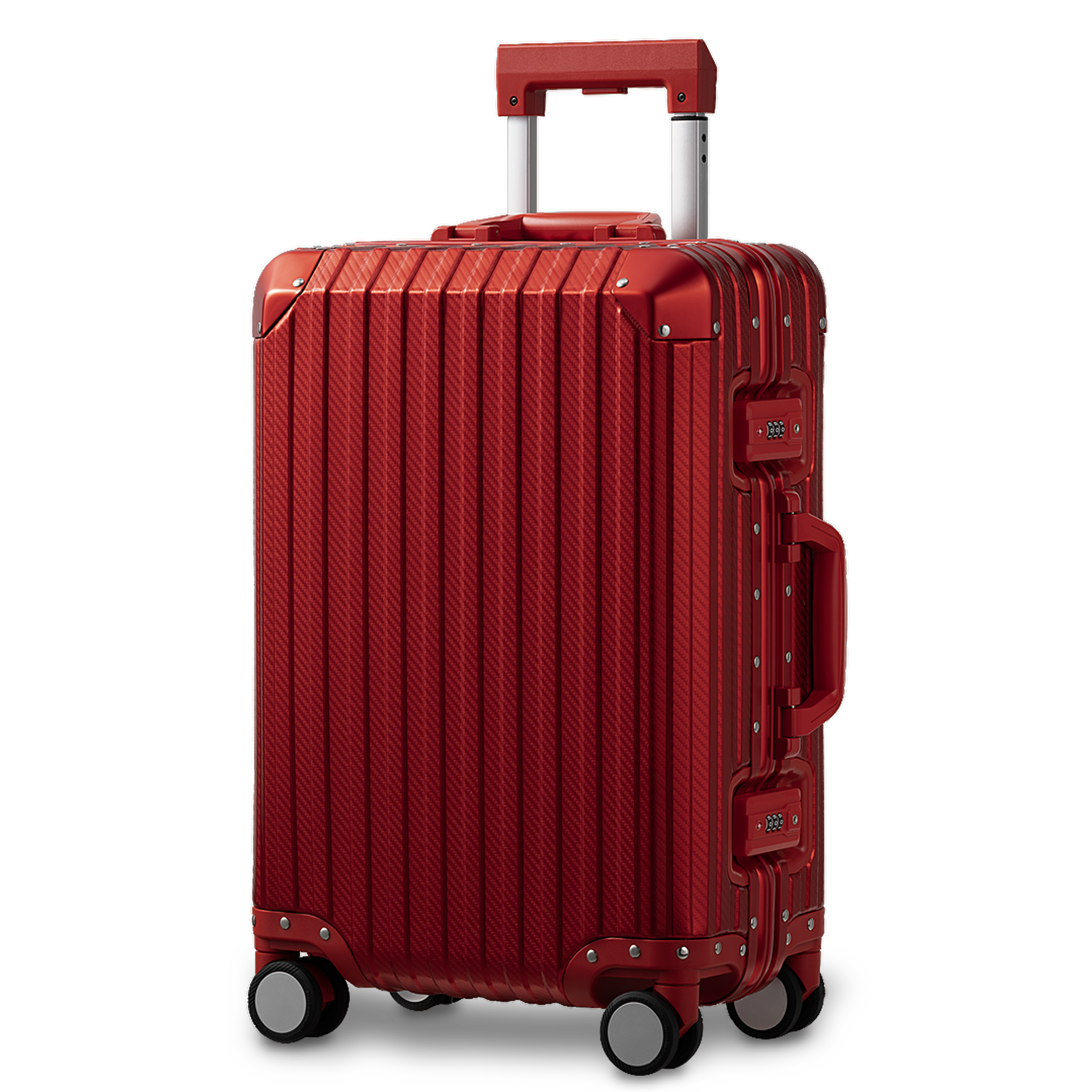 Red Aluminum Suitcase