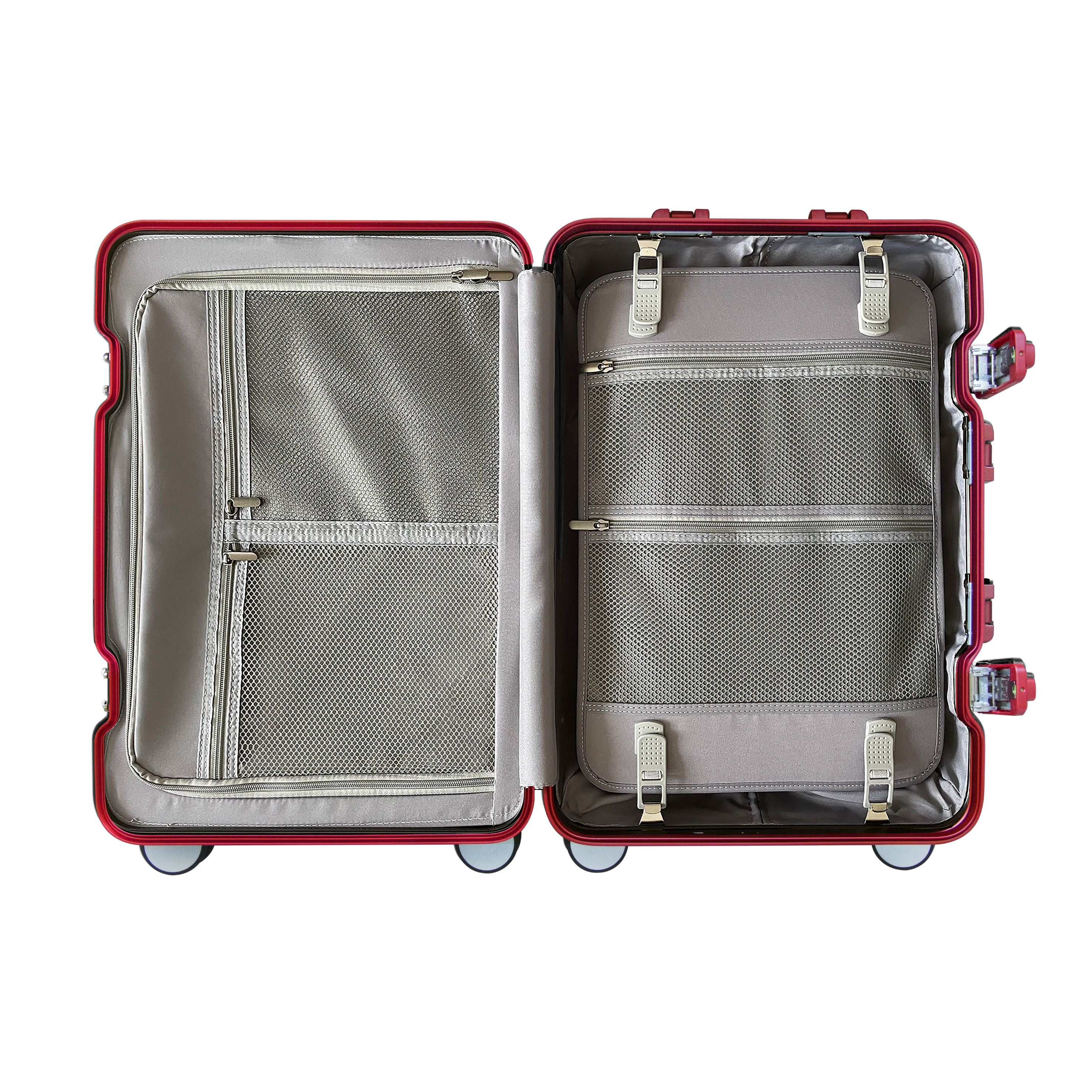Red Aluminum Suitcase